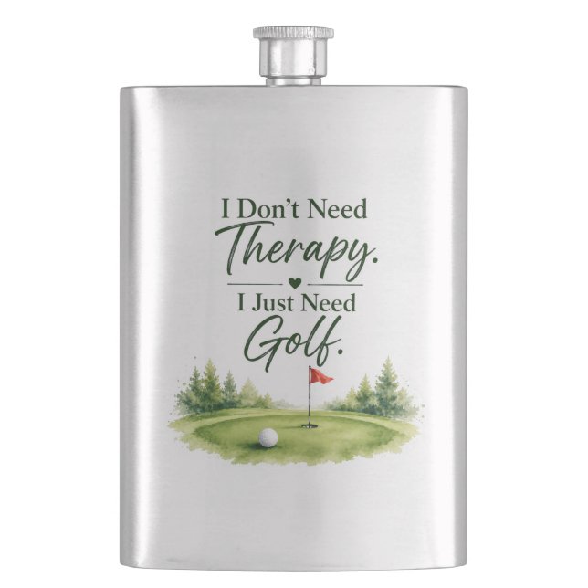 Golf Funny saying for golfer home decoration  Hip Flask (Front)