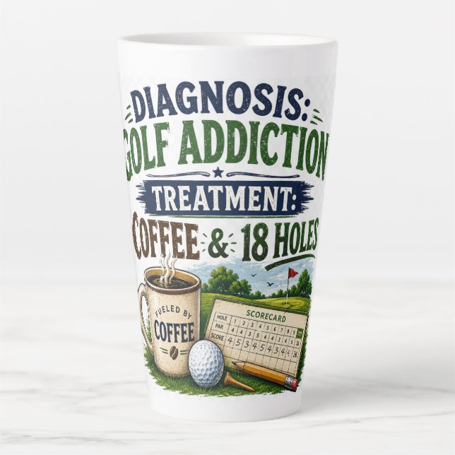 Golf funny saying for golfer  latte mug (Front)