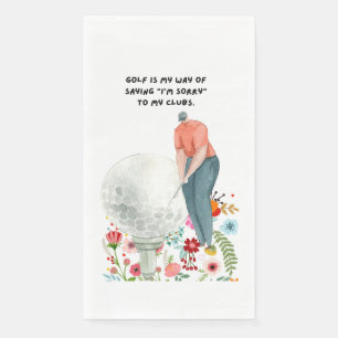 Golf Funny Saying for Golfer Napkin