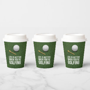 Golf funny saying for golfer party paper cups