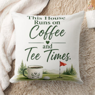 Golf Funny saying for golfer who loves Coffee Cushion
