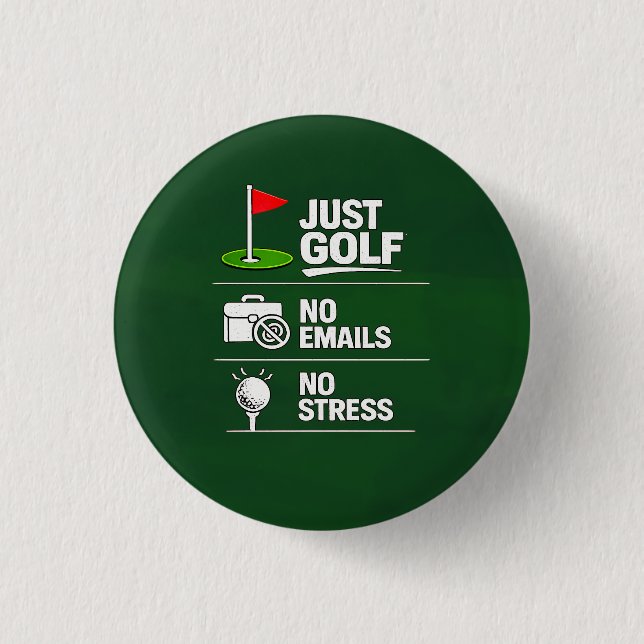 Golf Funny Saying Golfing  Retirement 3 Cm Round Badge (Front)