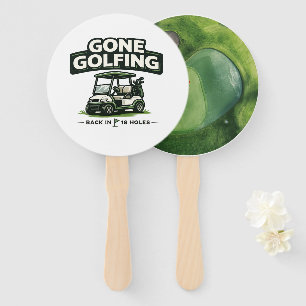 Golf Funny Saying Golfing  Retirement Hand Fan