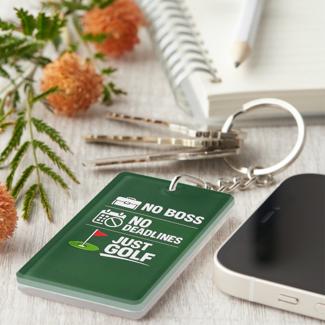 Golf Funny Saying Golfing  Retirement Key Ring (Front Right)