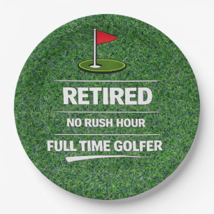 Golf Funny Saying Golfing  Retirement Paper Plate