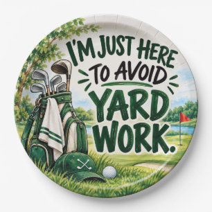 Golf funny saying quotes for golfer paper plate