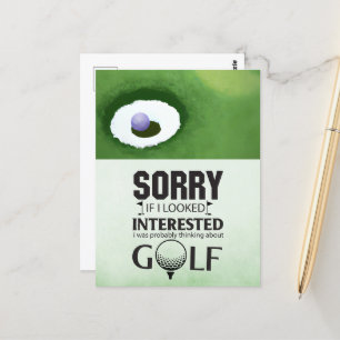Golf Funny Saying Quotes for Golfer Postcard