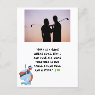 Golf Funny Saying Quotes Greeting Golfer Postcard