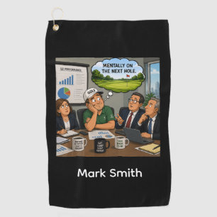 Golf funny saying with golfer  towel