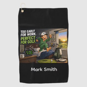 Golf funny saying with golfer  towel