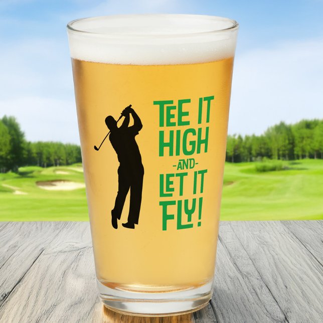 Golf Funny Tee Sports Quote Cute Men's Humour Beer Glass (Golf Funny Tee Sports Quote Cute Men's Humor Beer Glass)