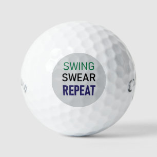 Golf Gag Gift – Swing Swear Repeat Balls