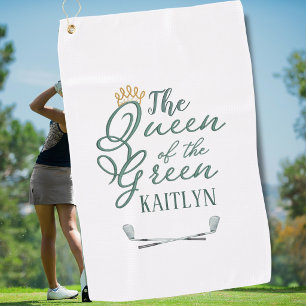 GOLF GAL QUEEN OF THE GREEN NAME TOWEL