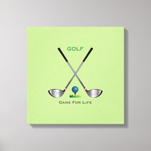 Golf Game Art Unique Stretched Canvas Print (Front)