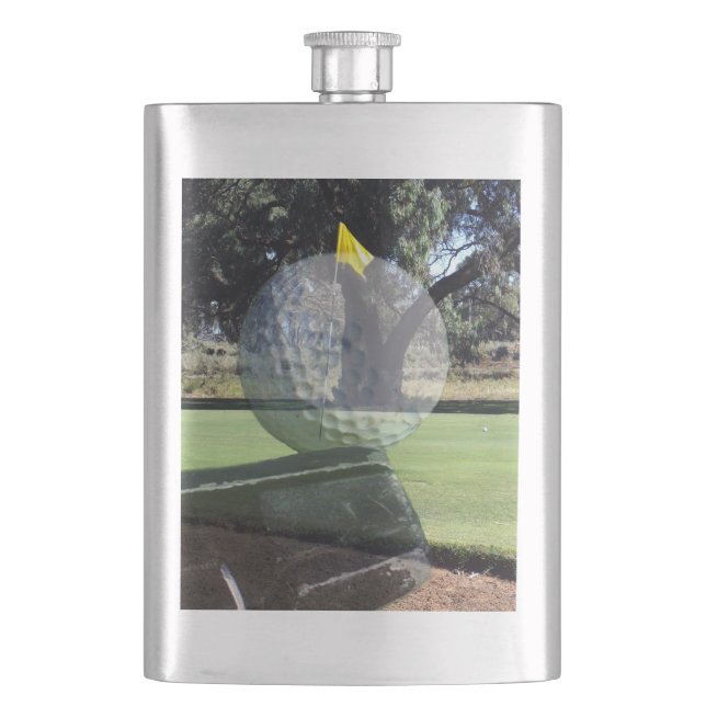Golf Game Composition, Classic Hipflask Hip Flask (Front)