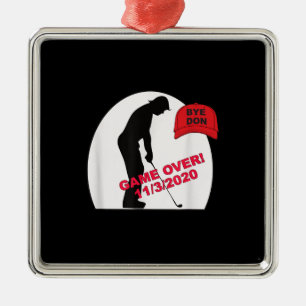 Golf Game is Over Funny Anti-Trump Metal Tree Decoration