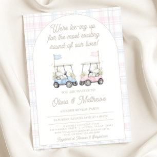 Golf Gender Reveal Invitation - Baby Golf Carts