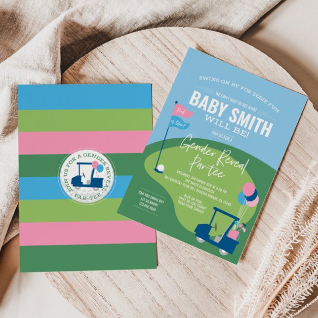 Golf Gender Reveal Par-tee Invitation (Creator Uploaded)