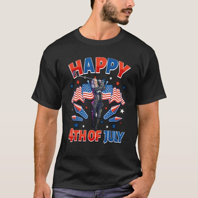 Golf George Washington 4th Of July Boys Kids Ameri T-Shirt (Front)