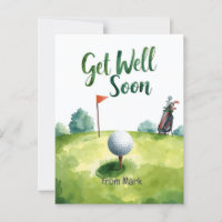 Golf Get Well Soon Card – Watercolor Golf Course
