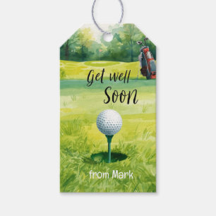 Golf Get Well Soon Card – Watercolor Golf Course Gift Tags