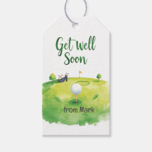 Golf Get Well Soon Card – Watercolor Golf Course Gift Tags