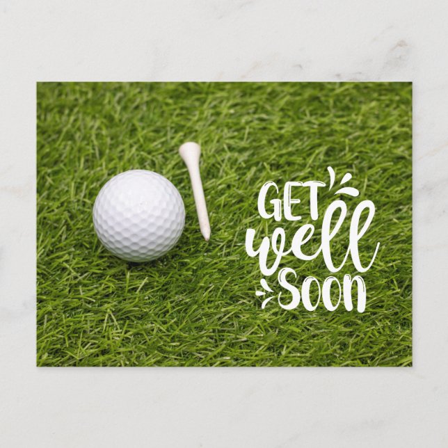Golf Get well soon for golfer Postcard (Front)