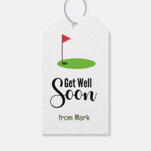 Golf get well soon gift tags