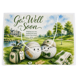 Golf Get well soon send wishes for golfer Large Gift Bag