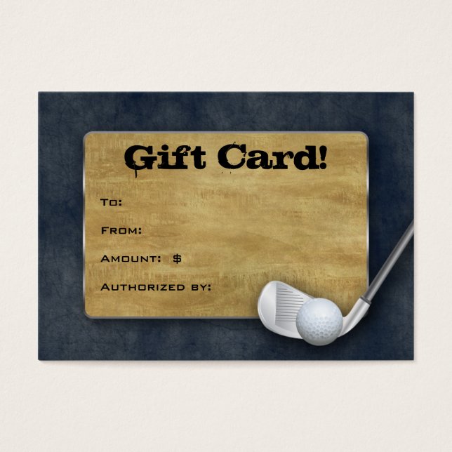 Golf Gift Card - Father's Day Blue Denim (Front)