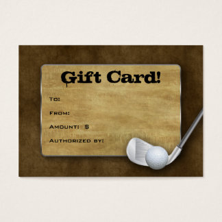 Golf Gift Card - Father's Day Brown