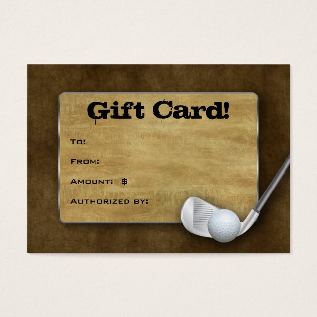 Golf Gift Card - Father's Day Brown (Front)