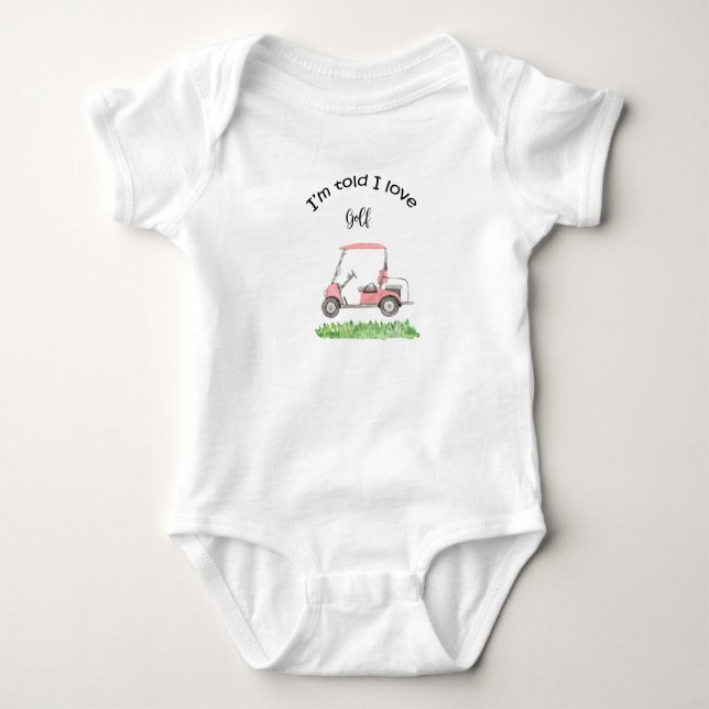Golf Gift for Baby Shower Baby Girl Golfer  Baby B Baby Bodysuit (Front)