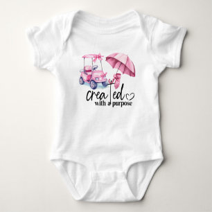 Golf Gift for Baby Shower Girl with golf cart Baby Bodysuit