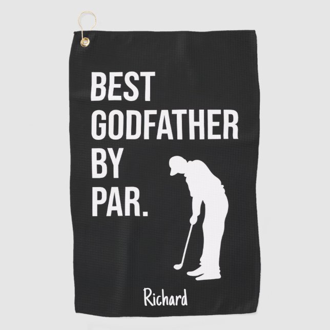 Golf Gifts For Godfather Best By Par Golfer Funny Towel (Front)