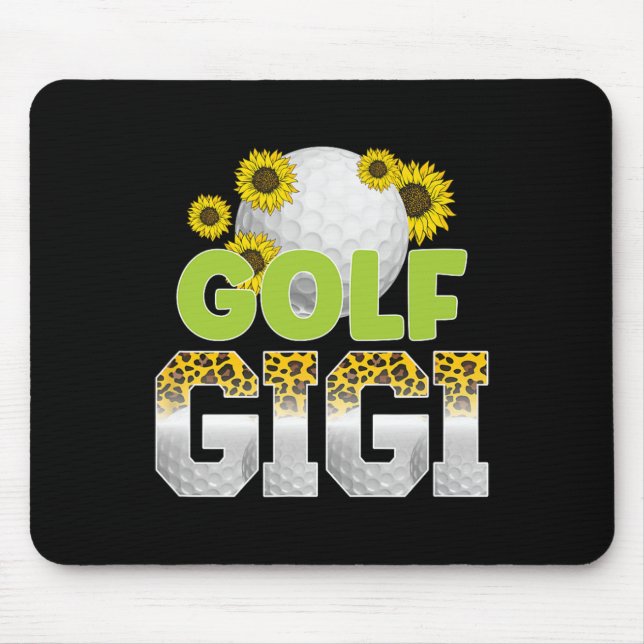 Golf Gigi Of A Golf Player Gigi Leopard Golfer Gig Mouse Pad (Front)