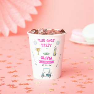 Golf Girl Birthday Party Paper Cups