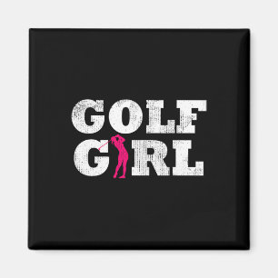 Golf Girl Player Golfer Golfing Silhouette Sport G Magnet