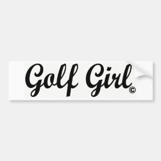 Golf Girl Script Bumper Sticker