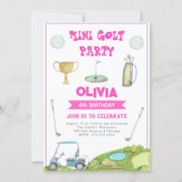 Golf Girls Birthday Party Invitation