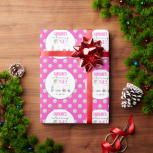 Golf Girls First Birthday Wrapping Paper