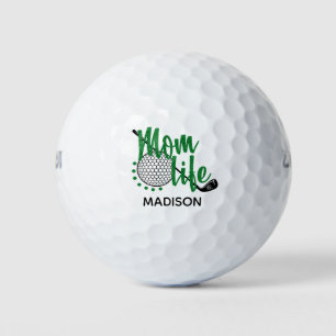 Golf Glitter Mum Life Funny Modern Custom Name Golf Balls