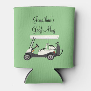 Golf Golfer Cart Personalized Coffee Beer Can Cooler