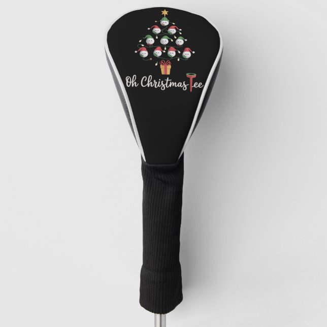 Golf Golfer Funny Golfing Oh Christmas Tee Head Cover (Front)