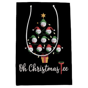 Golf Golfer Funny Golfing Oh Christmas Tee Medium Gift Bag