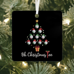 Golf Golfer Funny Golfing Oh Christmas Tee Metal Tree Decoration