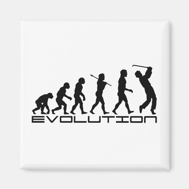 Golf Golfer Golfing Sport Evolution Art Magnet (Front)