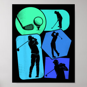 Golf Golfer Kids Boys Men Golfing Poster