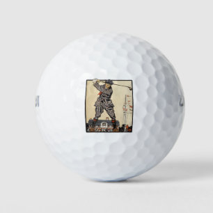 Golf Golfer Vintage Antique Golfing Balls