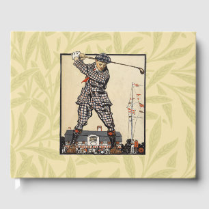 Golf Golfer Vintage Antique Golfing Guest Book